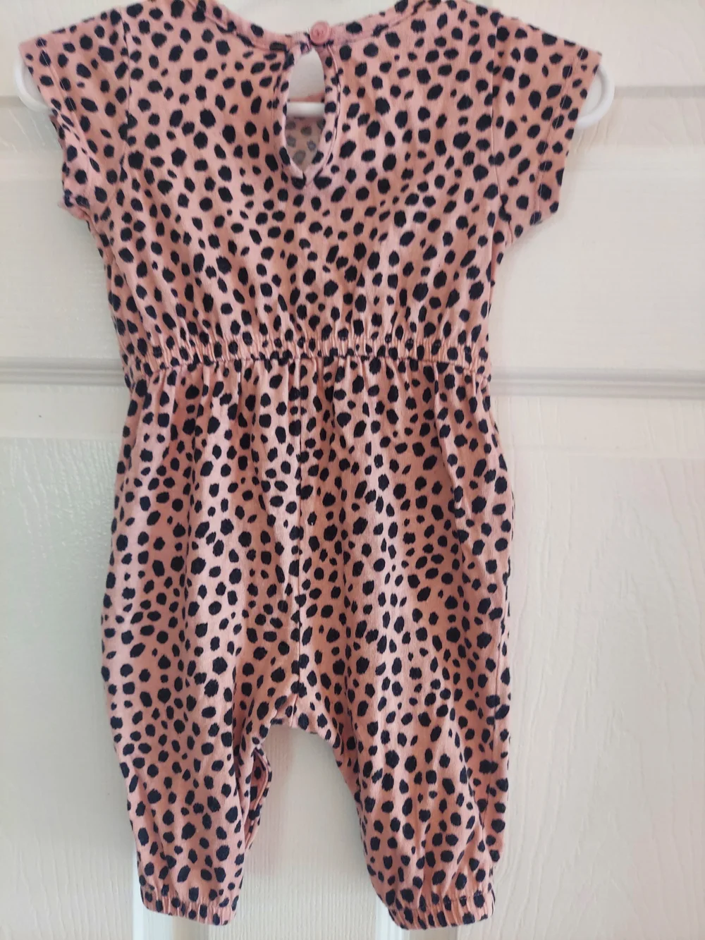 Old Navy Pink and Black Leopard-Print Girls Romper